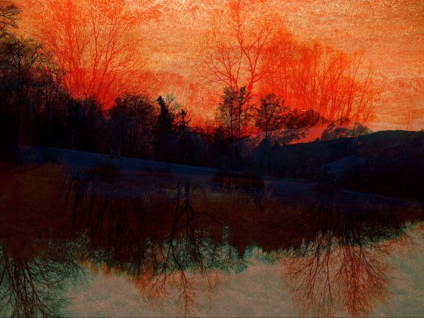 Geschichtetes Bild - weder unten noch oben